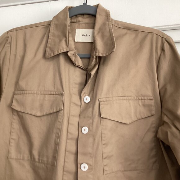 MATIN Women’s Khaki Cargo Utility JACKET Size 8 MADE In AUSTRALIA Preowned - Picture 3 of 13